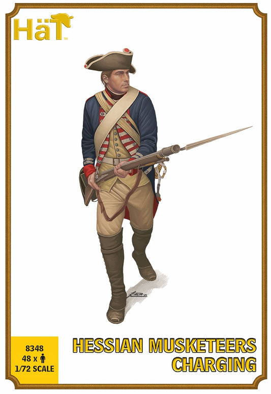 HAT Industrie 8348 1:72 Hessian Musketeers Charging American War Of Independence.