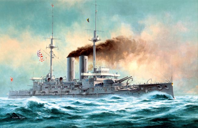 Hasegawa Z021 1:350 IJN Mikasa Battleship 'The Battle of the Japan Sea'