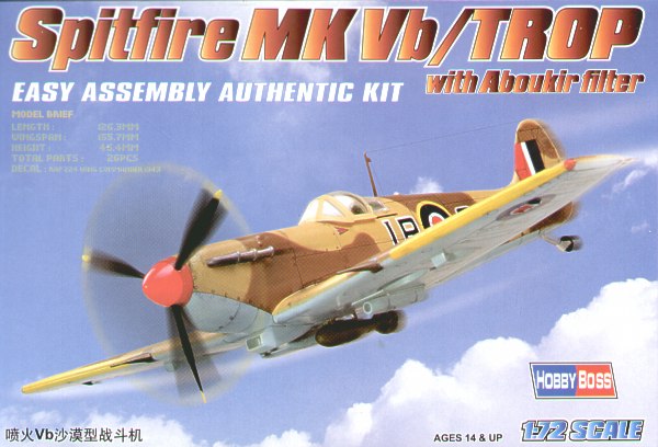 Hobby Boss 80214 1:72 Supermarine Spitfire Mk.Vb Tropical version with Filter