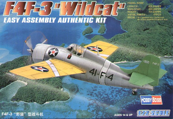 Hobby Boss 80219 1:72 Grumman F4F-3 Wildcat 'Easy Build'