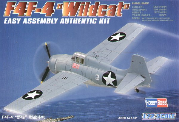 Hobby Boss 80220 1:72 Grumman F4F-4 Wildcat 'Easy Build'