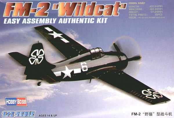 Hobby Boss 80222 1:72 General-Motors FM-2 Wildcat 'Easy Build'