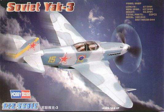 Hobby Boss 80255 1:72 Yakovlev Yak-3 'Easy Build'