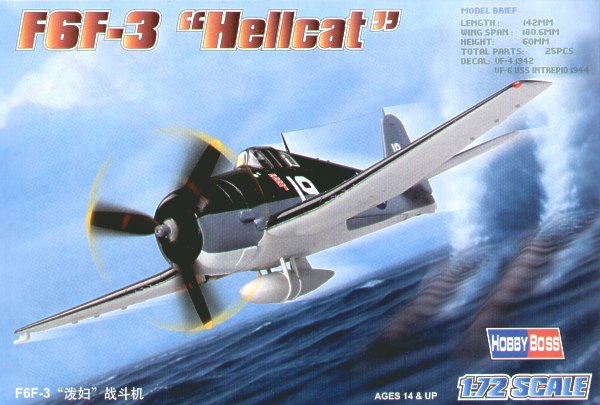 Hobby Boss 80256 1:72 Grumman F6F-3 Hellcat 'Easy Build'