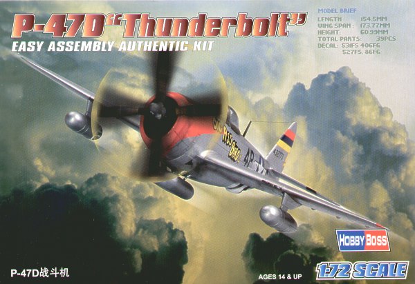 Hobby Boss 80257 1:72 P-47D Thunderbolt 'Easy Build'