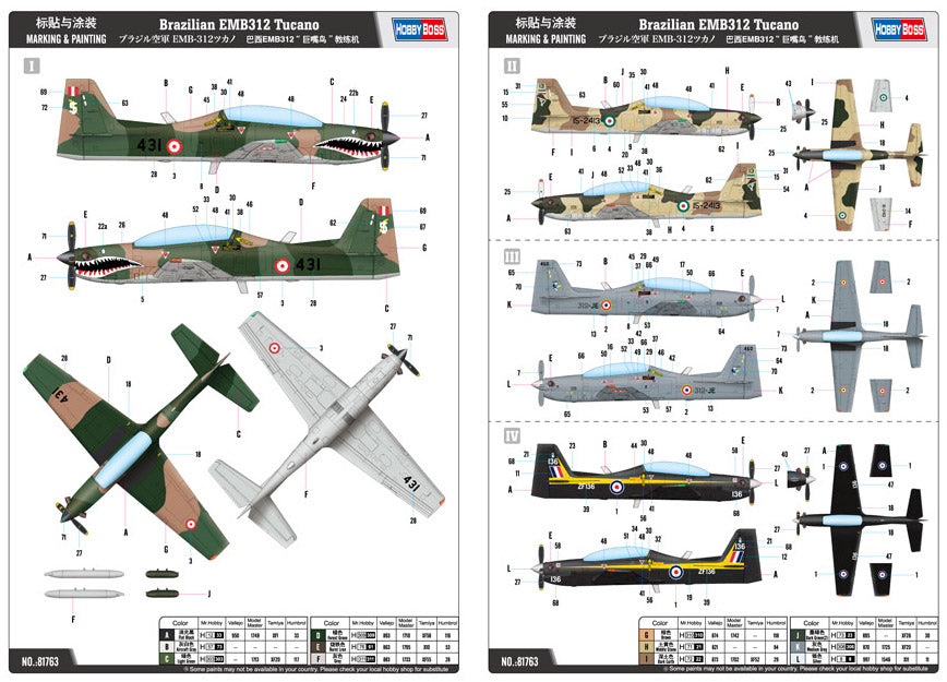 Hobby Boss 81763 1:48 Embraer EMB-312 Tucano