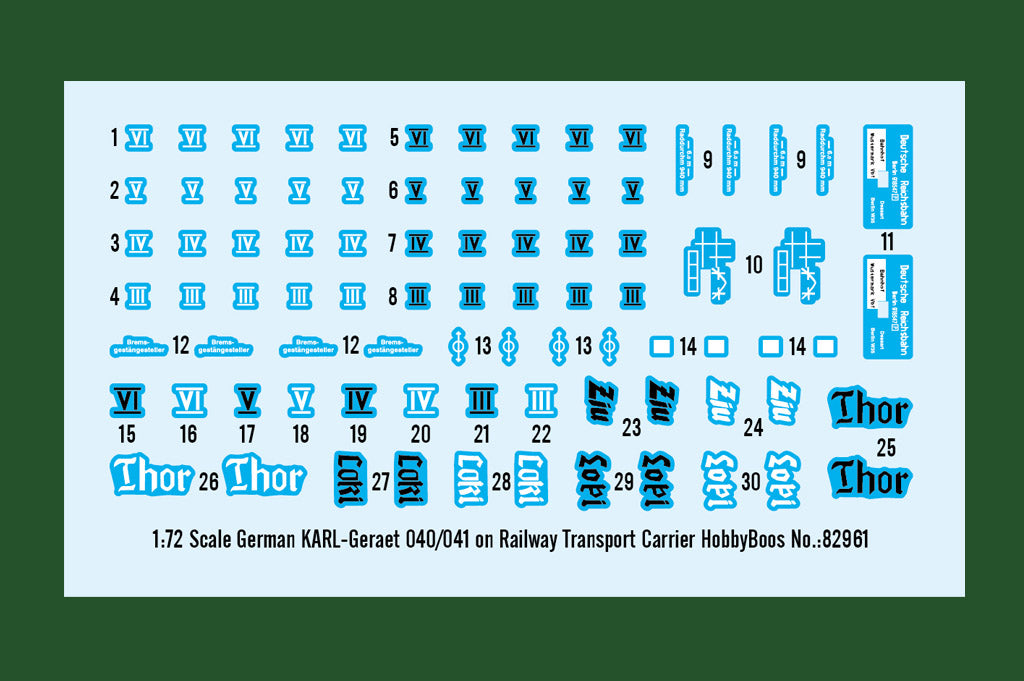 Hobby Boss 82961 1:72 Karl Geraet 040/041 on Railway Transport