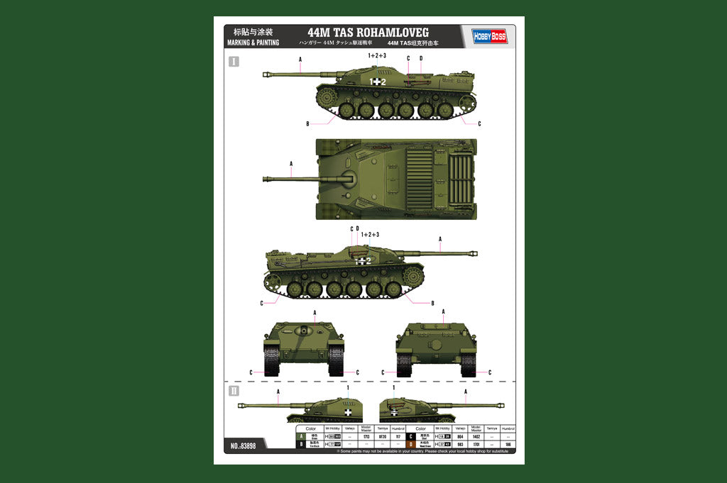 Hobby Boss 83898 1:35 Hungarian 44M TAS ROHAMLOVEG