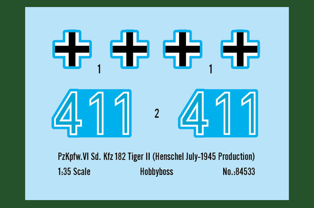 Hobby Boss 84533 1:35 Pz.Kpfw.VI Tiger II King Tiger with Henschel turret July-1945 Production Sd.Kfz.181