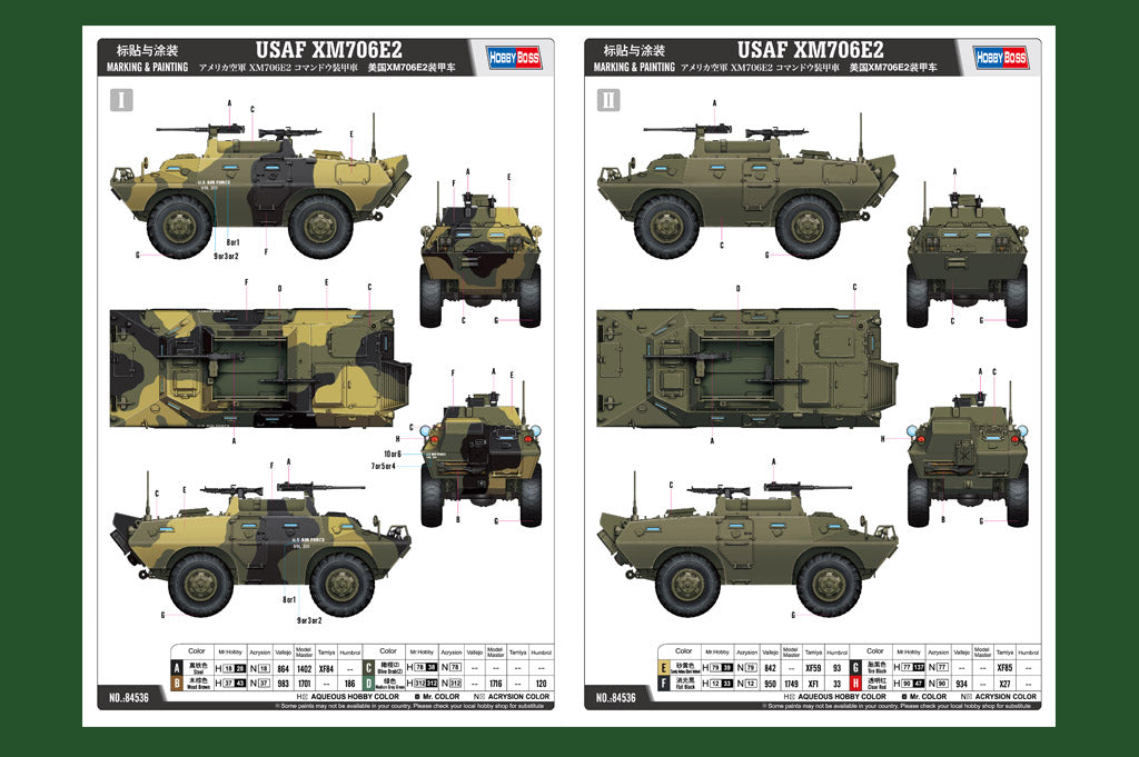 Hobby Boss 84536 1:35 USAF XM706E2