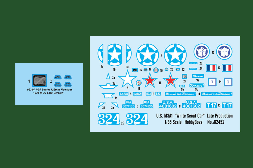 Hobby Boss 84537 1:35 M3a1 Late Tow 122mm Howitzer M-30