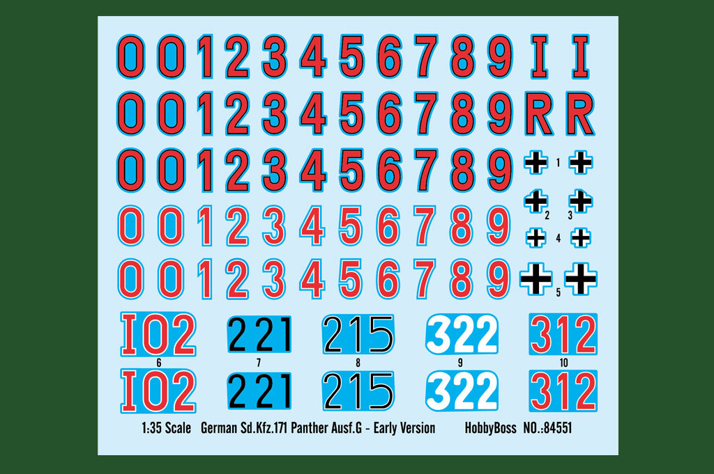 Hobby Boss 84551 1:35 Pz.,Kpfw.V Ausf.G Panther Sd.Kfz.171 - Early Version