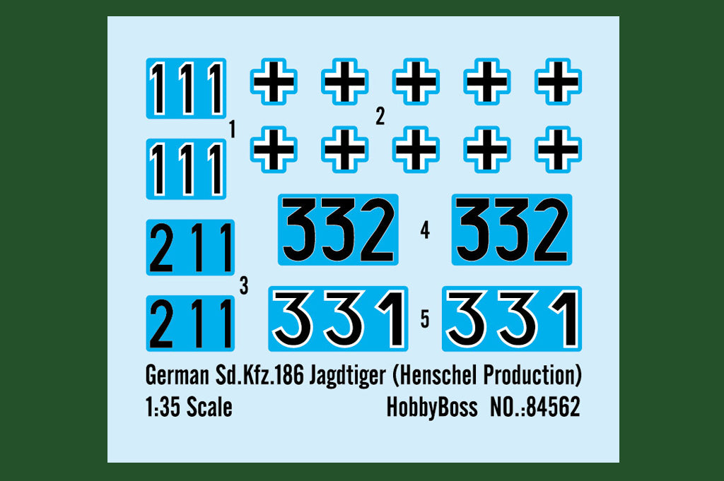 Hobby Boss 84562 1:35 Sd.Kfz.186 Jagdtiger (Henschel Prod)ÃÂ 