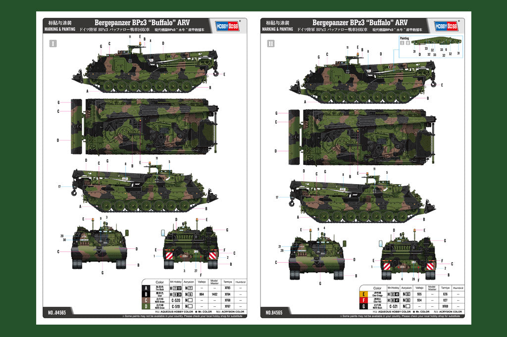 Hobby Boss 84565 1:35 Bergepanzer BPz3 'Buffalo-3' ARV