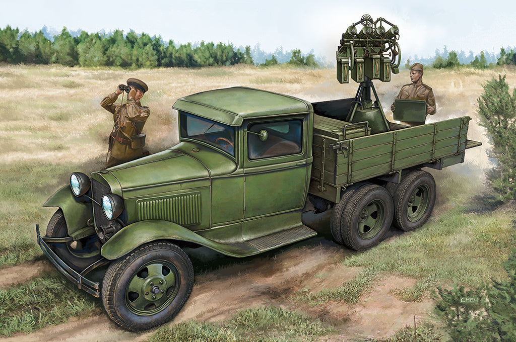 Hobby Boss 84571 1:35 Gaz-AAA with Quad Maxim AA Gun