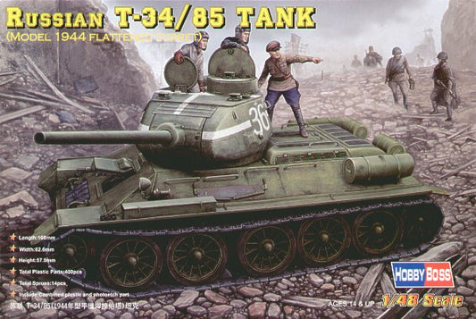 Hobby Boss 84807 1:48 Soviet T-34/85 1944 type with Flattened Turret)