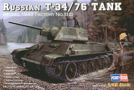 Hobby Boss 84808 1:48 Soviet T-34/76 (1943 Factory 112)