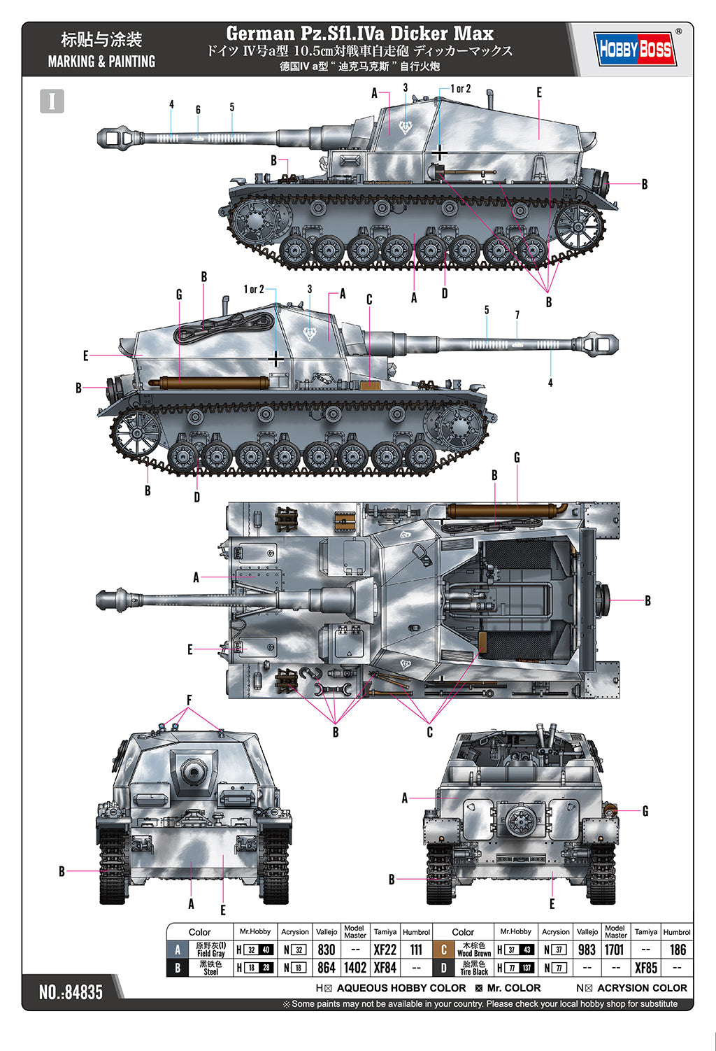 Hobby Boss 84835 1:48 German Pz Sfl.Iva Dicker Max