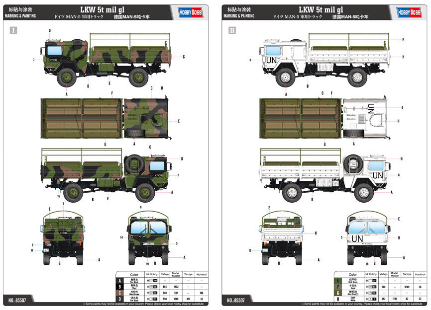 Hobby Boss 85507 1:35 LKW 5t mil gl Truck