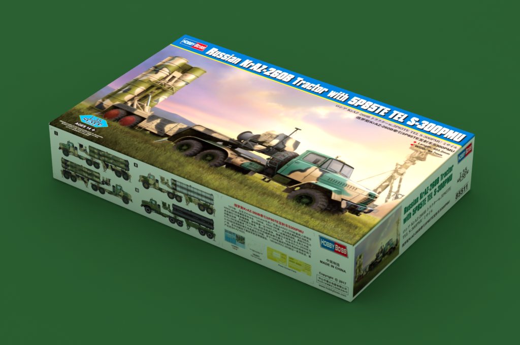 Hobby Boss 85511 1:35 Soviet KrAZ-260B Tractor with 5P85TE TEL S-300PMU