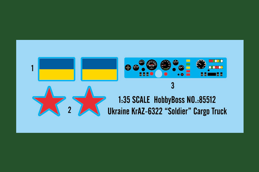 Hobby Boss 85512 1:35 Ukraine KrAZ-6322 Soldier Cargo Truck