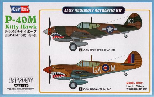 Hobby Boss 85801 1:48 Curtiss P-40M Kittyhawk