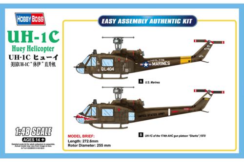 Hobby Boss 85803 1:48 Bell UH-1C Huey Helicopter