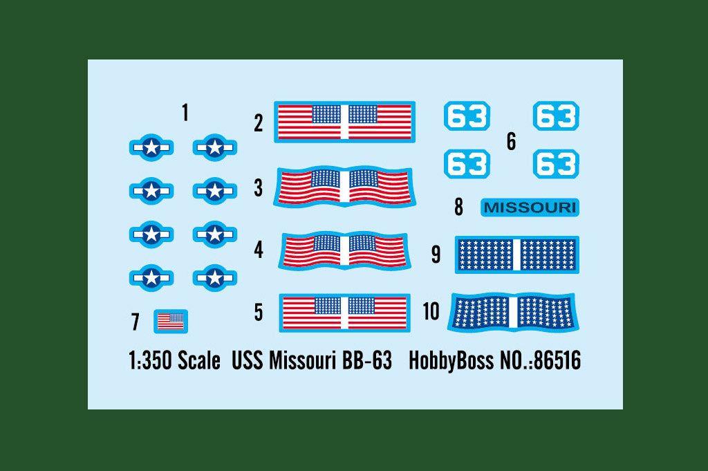 Hobby Boss 86516 1:350 USS Missouri BB-63