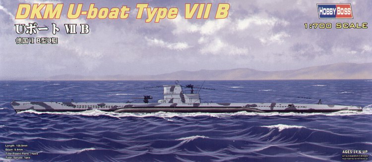 Hobby Boss 87008 1:700 DKM U-Boat Type VIIB