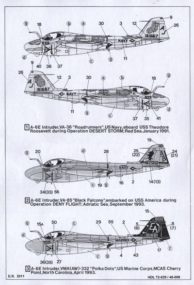 Hi Decal 48008 1:48 Grumman A-6E 'TRAM' Intruder (