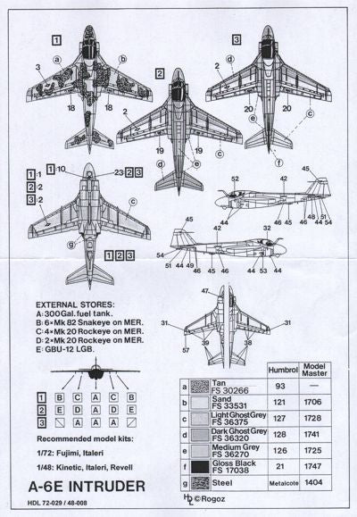Hi Decal 48008 1:48 Grumman A-6E 'TRAM' Intruder (