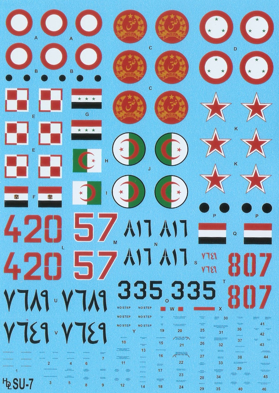 Hi Decal 48012 1:48 Sukhoi Su-7BMK