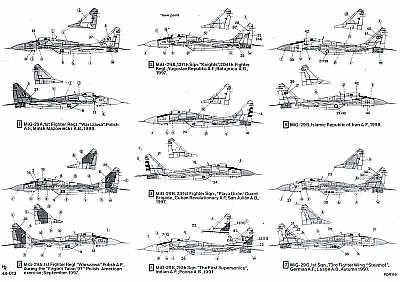 Hi Decal 48013 1:48 Mikoyan MiG-29A/MiG-29B/MiG-29C 'Fulcrum' A