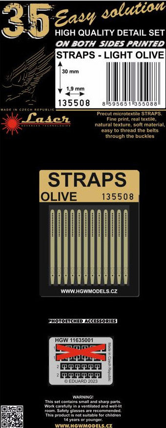 HGW 135508 1:35 Straps Light Olive - 30mm