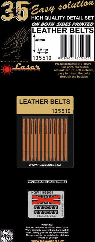 HGW 135510 1:35 Leather Belts - 30mm