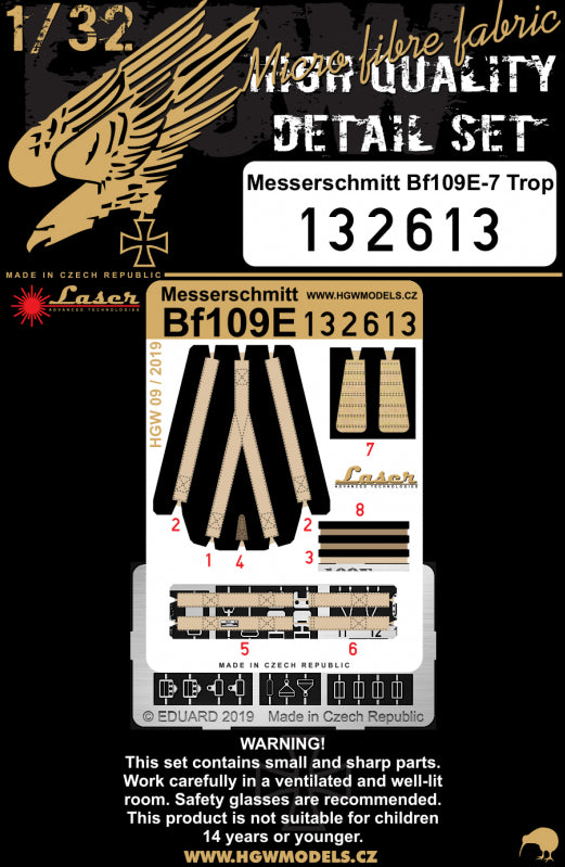 HGW 103201 1:32 Messerschmitt Bf-109E-7 Trop 1/32 - Limited Edition