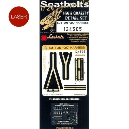 HGW 124505 1:24 Sutton 'QK' Harness (RAF Early) - seatbelts for Airfix