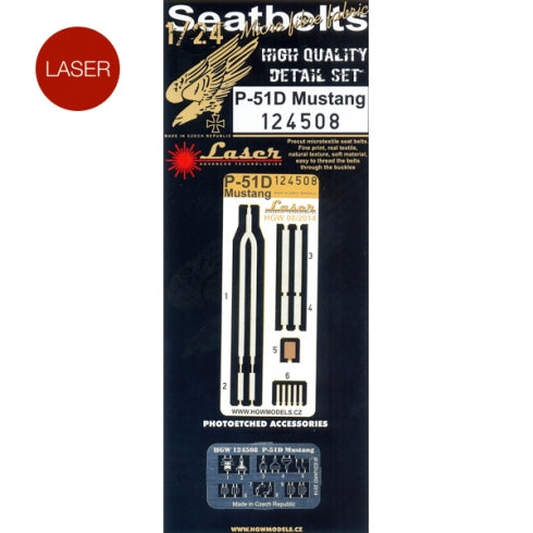 HGW 124508 1:24 North-American P-51D Mustang Seatbelts