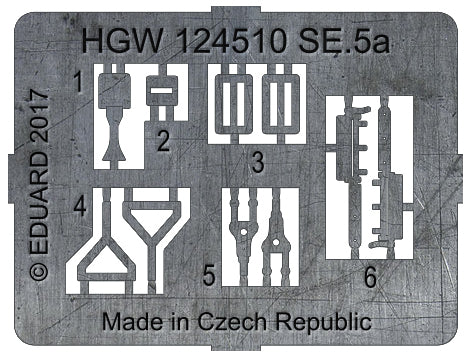 HGW 124510 1:24 Royal_Aircraft_Factory S.E.5a Pre-cut (Laser) Seatbelts