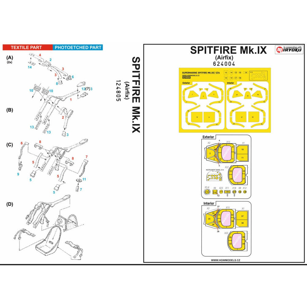 HGW 124805 1:24 Supermarine Spitfire Mk.IXc - Basic Line