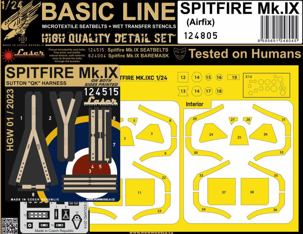 HGW 124805 1:24 Supermarine Spitfire Mk.IXc - Basic Line