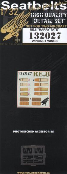 HGW 132027 1:32 Royal_Aircraft_Factory Re.8 HARRY TATE Seatbelts