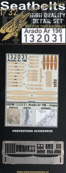 HGW 132031 1:32 Arado Ar-196A-3 Seatbelts