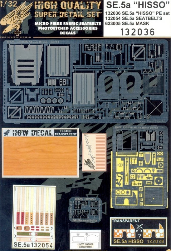 HGW 132036 1:32 Royal_Aircraft_Factory S.E.5a Super Detail Set