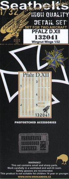 HGW 132041 1:32 Pfalz D.XII Seatbelts