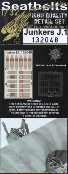 HGW 132048 1:32 Junkers J.I Seatbelts