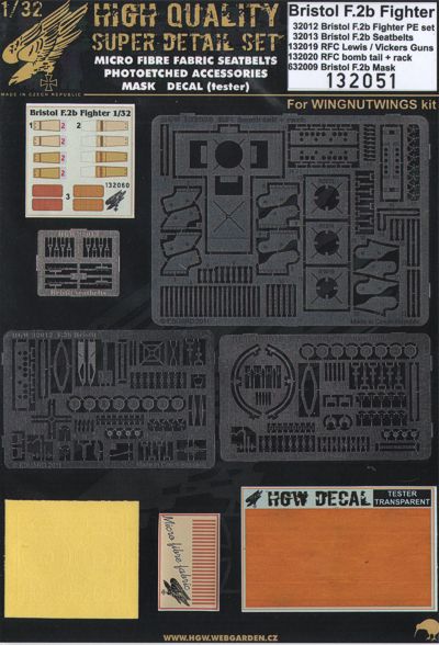 HGW 132051 1:32 Bristol F.2B Fighter Super Detail Set