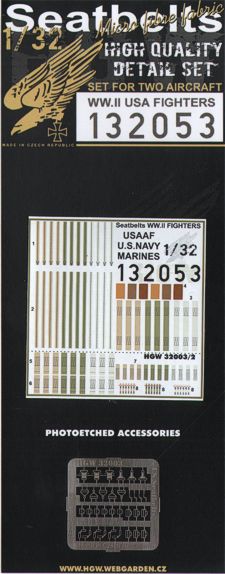 HGW 132053 1:32 U.S. WWII Fighter Seatbelts