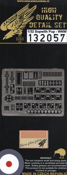 HGW 132057 1:32 Sopwith PUP Etched Detail Set