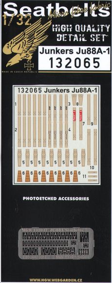 HGW 132065 1:32 Junkers Ju-88A-1 Seatbelts